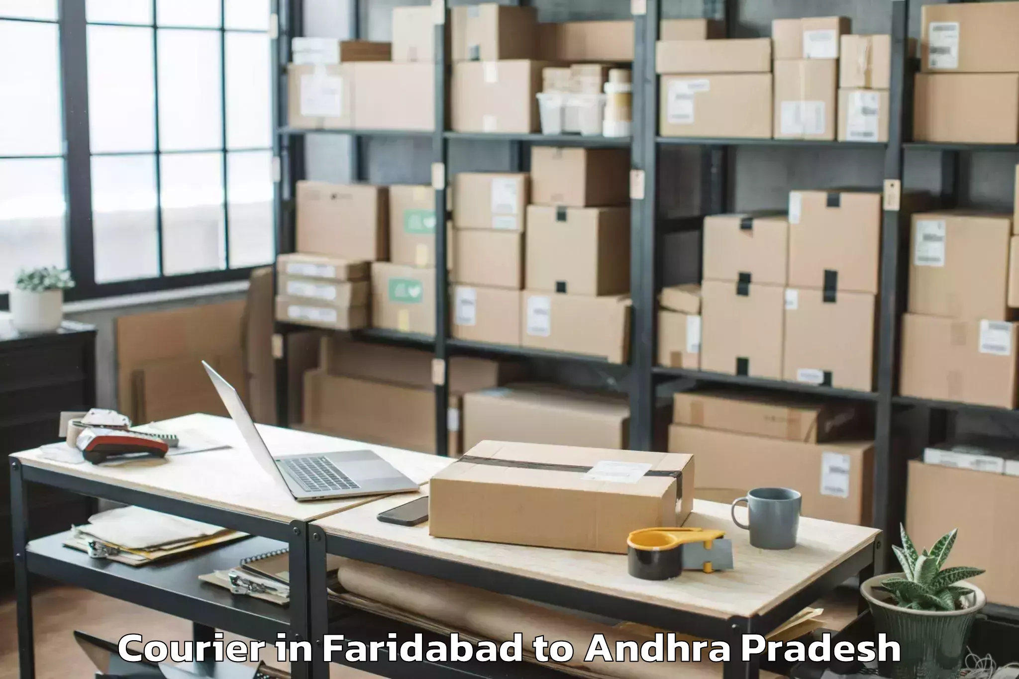 Get Faridabad to Muthukur Courier